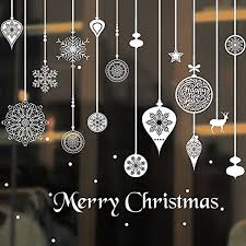 Cityeast Christmas Window Stickers Removable Wall Decals Diy Home Decor Glass Door Decal Showcase Sti Diy Wall Decals Christmas Window Stickers Window Stickers