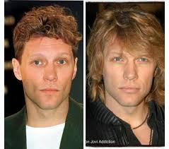 Jon bon Jovi with short hair and long hair. 🔥💖