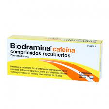 Biodramina Cafeina 4 Comprimidos Para El Mareo De Los Viajes