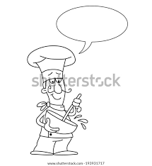 You can also draw a better outline for the top of the hat. Picture Of Cartoon Chef Outline People Kitchen Work Illustration High Resolution Stock Photography And Images Alamy Are You Searching For Chef Cartoon Png Images Or Vector Griseldaev Images