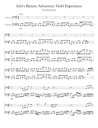Jojo S Bizarre Adventure Gold Experience Main Theme Trombone Duet Sheet Music For Trombone Brass Duet Musescore Com Joseph joestar (ジョセフ・ジョースター josefu jōsutā?) is the main protagonist of battle tendency, a core ally in. trombone duet sheet music for trombone