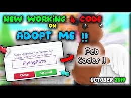 New codes come and go all the time, so be sure to check back frequently if you ever want some new promo codes. 4 New Codes On Adopt Me October 2019 Roblox Memy