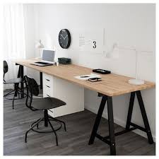 Gerton Table Beech Black White 122x29 1 2 Ikea Office Desk Designs Ikea Home Office Cheap Office Furniture