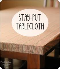 Tutorial Make A Tablecloth That Stays Put Diy Tablecloth Fitted Tablecloths Table Cover Diy