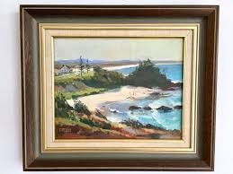 Oil Painting By Trevor Nixon Mid North Coast Nsw Australia Small Original Oil Australian Coastal Painting Seascape Coastal Painting Oil Painting Painting