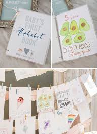 This Free Printable Baby S First Alphabet Book Is The Cutest Baby Shower Scrapbook Baby Books Diy Baby Shower Book