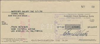 For his contribution to the motion picture industry, cornel wilde has a star on the hollywood walk of fame at 1635 vine street. Cornel Wilde Autographed Signed Check 04 02 1966 Historyforsale Item 342396