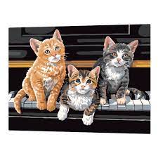 Easy diy malen nach zahlen set für erwachsene. Klavier Katzen Malen Nach Zahlen Kits Fur Kaufland De