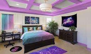 This wall is painted in exactly the same way, just using unicorn colors instead. Unicorn Bedroom Ideas