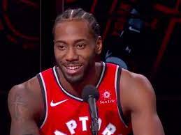 Kawhi leonard is rarely one to make headlines for things he says, simply because he rarely says anything at all. Kawhi Leonard S Awkward Laugh Is The Most Important Update From Nba Media Day Sbnation Com