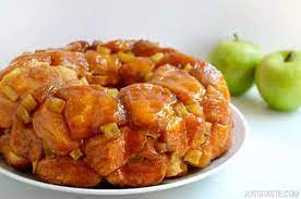 Doesn't that picture just make your mouth water? Easy Caramel Apple Monkey Bread Just A Taste