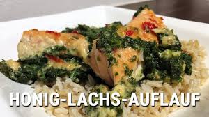 Zudem schmecken lachs und spinat, als. Ein Minuten Menu Honig Lachs Auflauf