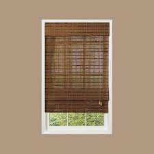 Radiance Pecan Havana Bamboo Roman Shade 46 In W X 64 In L 0215446 The Home Depot Bamboo Roman Shades Bamboo Shades Roman Shades