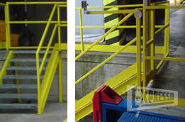 Handrails are an important element of stair safety. Safety Barriers Dock Barriers