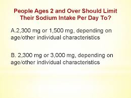 This is how much sodium you should really have in your daily diet, and the health consequences that can happen when you have too much. My Plate Learning Objectives Understand The Switch To