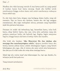 Teruntuk orang yang selalu aku kagumi. Contoh Surat Cinta Yang Membuat Cewek Berdebar Debar