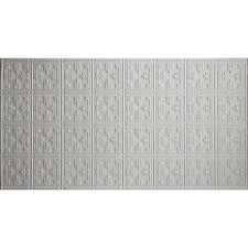 Maybe you would like to learn more about one of these? Global Specialty Products 2 Ft X 4 Ft Glue Up Tin Ceiling Tile In White 210 The Home Depot