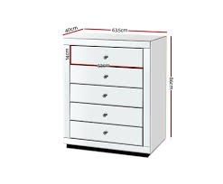 Primary category name home, furniture & diy:furniture:chests of drawers. Artiss Chest Of Drawers Mirrored Tallboy 5 Drawers Dresser Table Storage Cabinet Mf Drawers 9269 5d Sr Ozappliances