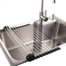 Kitchenaid full size dish rack. Amazon Com Roll Up Dish Drying Rack In Sink Stainless Steel Kitchen Folding Rack Over Sink Dish Drainer16 9 L X10 2 W