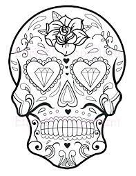 This printable coloring book features 21 pages of detailed sugar skulls inspired by dia de muertos that you can print and color as many times. Pin On Skull Coloring Pages