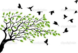 Bird In Flight Silhouette Tree Silhouette With Bird Flying Bird Silhouette Tree Silhouette Silhouette Illustration
