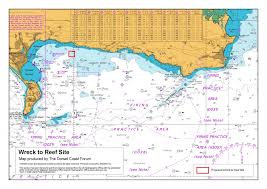 location chart wreck to reef