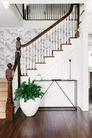 Wallpapered Staircase Modern Farmhouse Entryway Home Decor Bedroom Staircase Design House Design