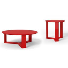 Flitch rectangular wood coffee table. Bowery Hill Bowery Hill 2 Piece Round Coffee Table Set In Red Bowery Hill