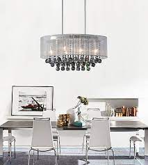 Oval 26 Inch Pendent Chandelier With White Shade The Home Depot Canada Chandelier Kitchen Ceiling Lights Dining Room Lighting