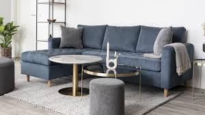 Droit, d'angle, convertible, 2/3 places et plus. Canape D Angle Firenze En Velours Bleu Homifab