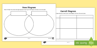 Shapes Carroll And Venn Diagram Worksheets Carroll Diagram