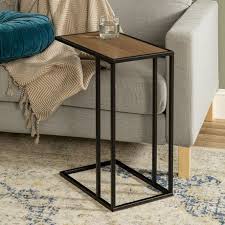 Manor Park Modern C Table And End Table Multiple Finishes Mocha Black Modern Side Table Modern Wood C Table