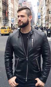 Pin By Christopher On Cute Man Mec Mignon Brown Leather Jacket Men Leather Jacket Men Style Leather Jacket Men