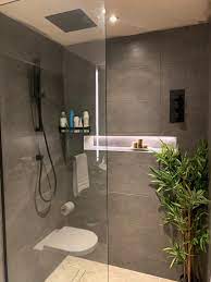 Walk In Shower Walk In Shower Shower Lighting Bathroom Remodel Shower
