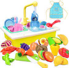 The kitchen sets provide all the tools that a child needs to understand what their mother goes through and how she emerges as a winner with the yummiest of delights. Amazon Com Kids Kitchen Playset Sink Toys With Play Food Accessories Color Changing Dish Electric Dishwasher With Running Water Pretend Play Kitchen Set Toy Gift For Toddler Kids 3 4 5 6 7