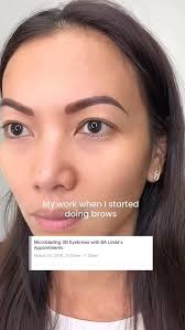 From where we started to where we are now! over 7 years of trust, and  evolving brow artistry with the same beautiful client. , Thank you S, for  trusting me with your brows through all these seasons.