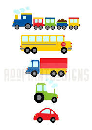 Car Bus Train Truck Tractor Transportation Print Playroom Etsy Nursery Wall Art Boy Big Kids Room Big Kid Bedroom