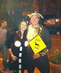 The most common deer in headlights material is metal. Deer Caught In The Headlights Costume