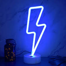 Learn more about led lighting controllers. Yiviyar Led Lights Lightning Bolt Led Neon Sign With Base Usb Charging Battery Operated Neon Light Sign Cool Lamps Blue Lights Room Decor For Bedroom Aesthetic Cool Room Decor Blue Lightning Bigamart