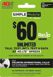 Our branded phones are not carrier unlocked. Simple Mobile 60 Reup Prepaid Airtime Card Simple Mobile Prepaid Card Simple