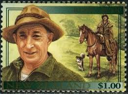 Stamp: Barry Crump (New Zealand 1995)