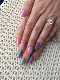 pink turkis crazy glitter nagel glitzer half and half nails gel manicure nails nails nail manicure