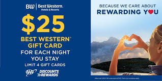 Best western gift card discount. Aaa Travel On Twitter Because We Care About Rewarding You Get A 25 Best Western Gift Card For Each Night You Stay Limit 4 Gift Cards Promotion Ends May 9 2021 Learn