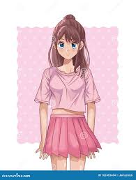 Jungmädchen-Hentai-Stil vektor abbildung. Illustration von chinesisch -  162463464