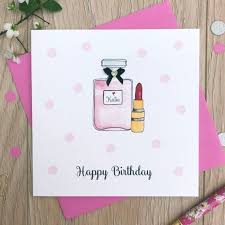 Order before 4pm & have the option of next day delivery. Personalised Ladies Birthday Card Perfume Birthday Card Etsy In 2021 Birthday Cards For Girlfriend Watercolor Birthday Cards Personalized Birthday Cards