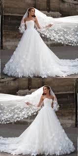 Beautiful Wedding Dresses With Long Train Sweetheart Butterfly Simple Bridal Gown H M Weddi In 2020 Long Train Wedding Dress Simple Bridal Gowns Wedding Dresses