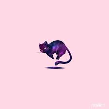 A Simple Galaxy Cat On The Center Of The Wallpaper Galaxy Cat Galaxy Art Cute Art