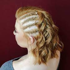 Tight Braids On The Side Of The Head Combined With A Messy Brush Tight Side Braid Head Braid Tight Braids