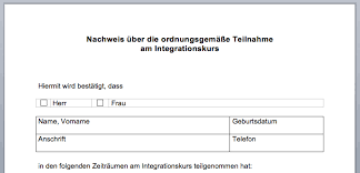 Es ist wichtig, dass unterstützende protokolle zu. Download Vorlage Nachweis Uber Teilnahme Am Integrationskurs Jobcenter Convictorius
