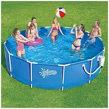 Summer Escapes 13 X 33 Metal Frame Pool With Filter Pump At Big Lots Pool Swimming Pools Summer Escape